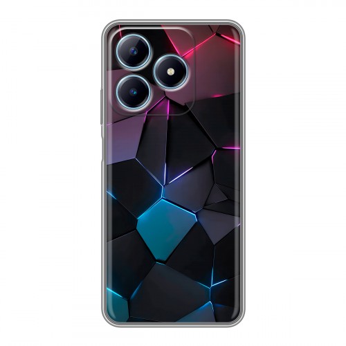 Дизайнерский силиконовый чехол для Realme C63 Геометрия неона