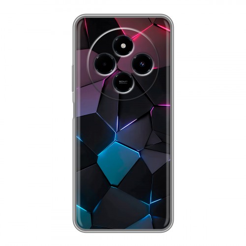 Дизайнерский силиконовый чехол для Xiaomi RedMi 14C Геометрия неона