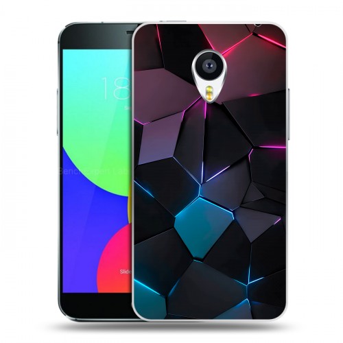 Дизайнерский пластиковый чехол для Meizu MX4 Геометрия неона