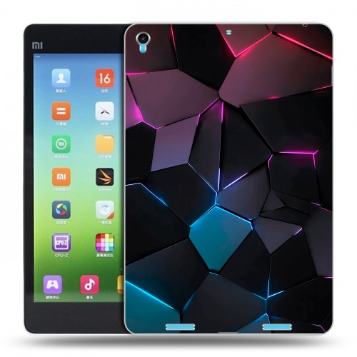 Дизайнерский силиконовый чехол для Xiaomi MiPad Геометрия неона