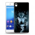 Дизайнерский пластиковый чехол для Sony Xperia Z3+ Лесной волк