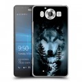 Дизайнерский пластиковый чехол для Microsoft Lumia 950 Лесной волк