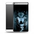 Дизайнерский пластиковый чехол для Lenovo Phab Plus Лесной волк