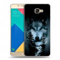 Дизайнерский силиконовый чехол для Samsung Galaxy A9 Лесной волк