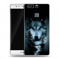 Дизайнерский пластиковый чехол для Huawei P9 Plus Лесной волк