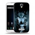 Дизайнерский силиконовый чехол для Doogee X6 Лесной волк