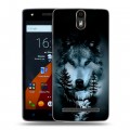 Дизайнерский силиконовый чехол для Wileyfox Storm Лесной волк