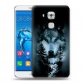 Дизайнерский пластиковый чехол для Huawei Nova Plus Лесной волк