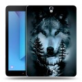 Дизайнерский силиконовый чехол для Samsung Galaxy Tab S3 Лесной волк