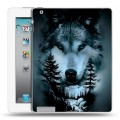Дизайнерский пластиковый чехол для Ipad 2/3/4 Лесной волк