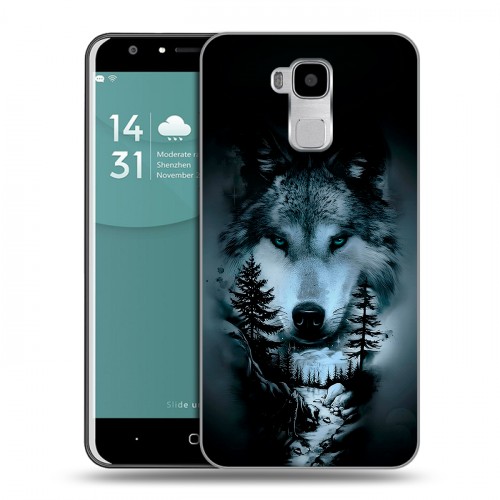 Дизайнерский пластиковый чехол для Doogee Y6 Лесной волк