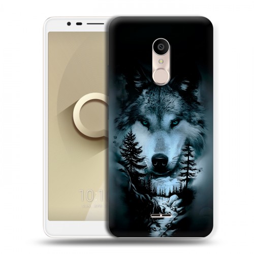 Дизайнерский силиконовый чехол для Alcatel 3C Лесной волк