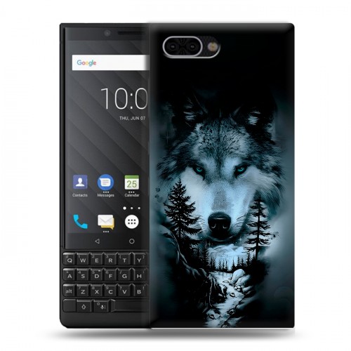 Дизайнерский пластиковый чехол для BlackBerry KEY2 Лесной волк
