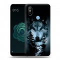 Дизайнерский силиконовый чехол для Xiaomi Mi A2 Лесной волк