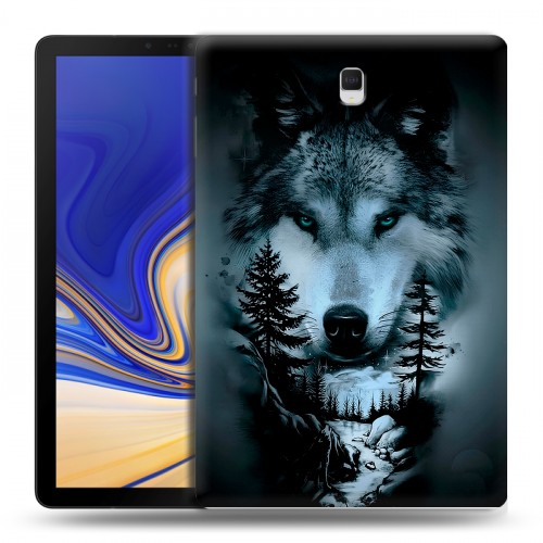 Дизайнерский силиконовый чехол для Samsung Galaxy Tab S4 Лесной волк