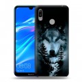 Дизайнерский пластиковый чехол для Huawei Y6 (2019) Лесной волк