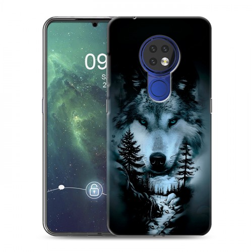 Дизайнерский силиконовый чехол для Nokia 6.2 Лесной волк