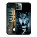 Дизайнерский силиконовый чехол для Iphone 11 Pro Лесной волк