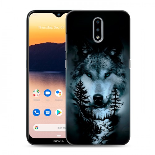Дизайнерский силиконовый чехол для Nokia 2.3 Лесной волк