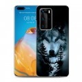 Дизайнерский пластиковый чехол для Huawei P40 Pro Лесной волк