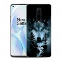 Дизайнерский пластиковый чехол для OnePlus 8 Лесной волк