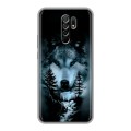 Дизайнерский силиконовый чехол для Xiaomi RedMi 9 Лесной волк