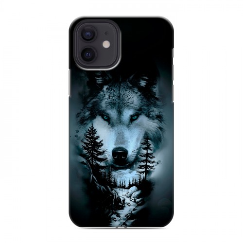 Дизайнерский силиконовый чехол для Iphone 12 Лесной волк