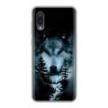 Дизайнерский силиконовый чехол для Samsung Galaxy A02 Лесной волк
