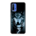Дизайнерский силиконовый чехол для Xiaomi RedMi 9T Лесной волк