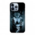 Дизайнерский силиконовый чехол для Iphone 13 Pro Лесной волк