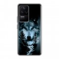 Дизайнерский силиконовый чехол для Xiaomi Poco F4 Лесной волк