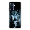 Дизайнерский силиконовый чехол для Huawei Nova Y70 Лесной волк