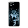 Дизайнерский силиконовый чехол для Realme C30s Лесной волк