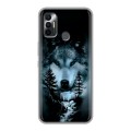 Дизайнерский силиконовый чехол для Tecno Spark 7 Лесной волк