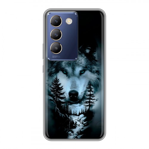 Дизайнерский силиконовый чехол для Vivo V30 Lite Лесной волк