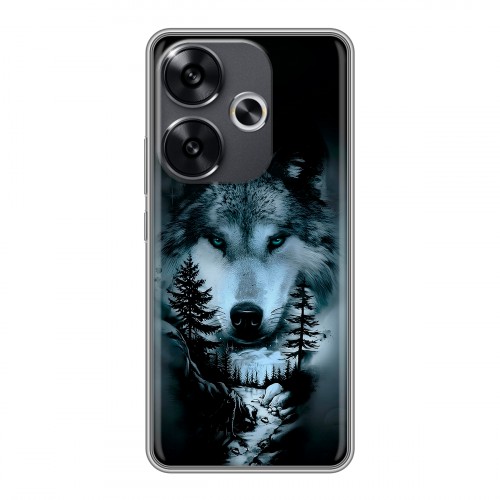 Дизайнерский силиконовый чехол для Xiaomi Redmi Turbo 3 Лесной волк