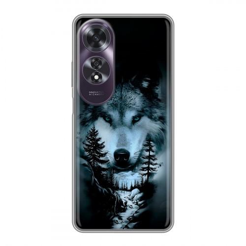 Дизайнерский силиконовый чехол для OPPO A60 Лесной волк