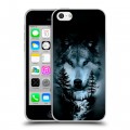 Дизайнерский пластиковый чехол для Iphone 5c Лесной волк