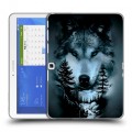 Дизайнерский силиконовый чехол для Samsung Galaxy Tab 4 10.1 Лесной волк