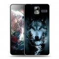 Дизайнерский силиконовый чехол для Lenovo S580 Ideaphone Лесной волк