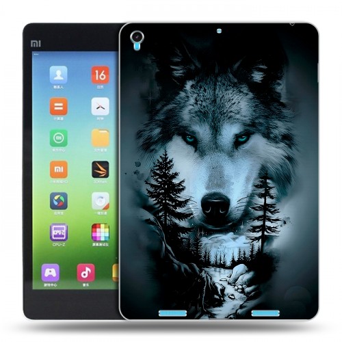 Дизайнерский силиконовый чехол для Xiaomi MiPad Лесной волк