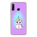 Дизайнерский силиконовый чехол для Huawei P30 Lite Единорог