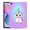 Дизайнерский силиконовый чехол для Samsung Galaxy Tab S6 Lite Единорог