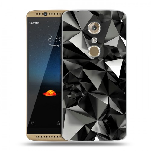 Дизайнерский пластиковый чехол для ZTE Axon 7 Черные кристаллы