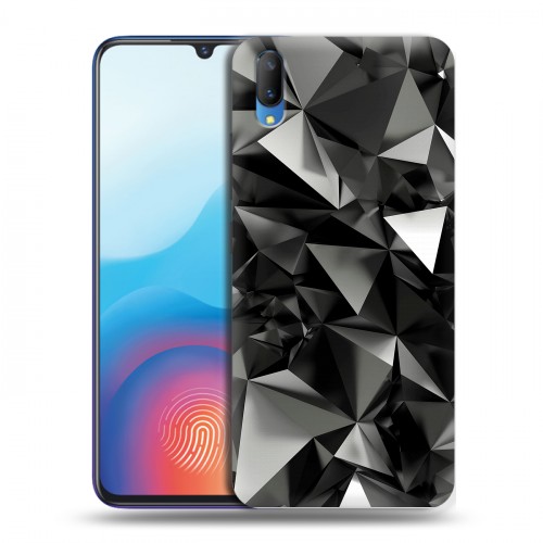 Дизайнерский пластиковый чехол для Vivo V11 Черные кристаллы