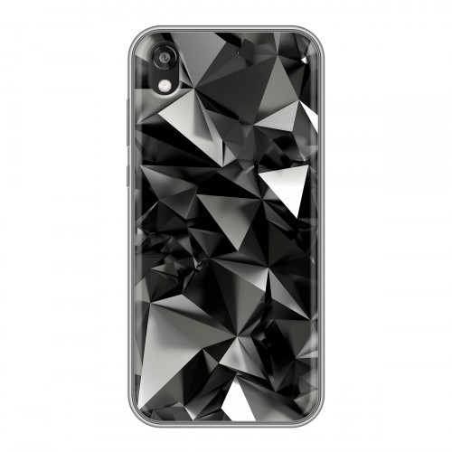 Дизайнерский силиконовый чехол для Huawei Honor 8s Черные кристаллы