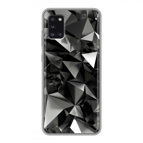 Дизайнерский силиконовый чехол для Samsung Galaxy A31 Черные кристаллы