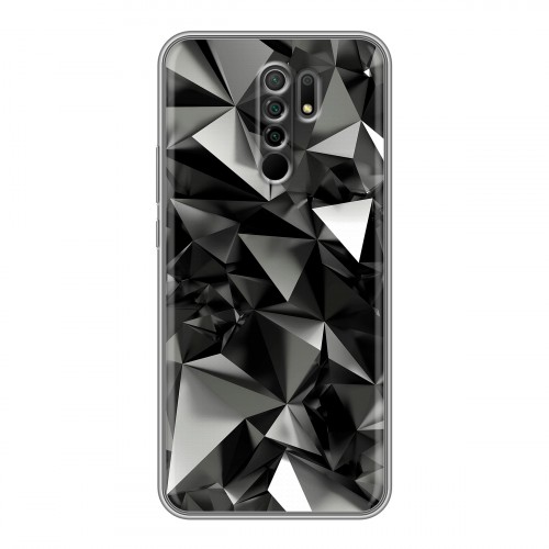 Дизайнерский силиконовый чехол для Xiaomi RedMi 9 Черные кристаллы