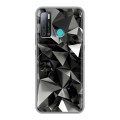 Дизайнерский силиконовый с усиленными углами чехол для Tecno Pouvoir 4 Черные кристаллы