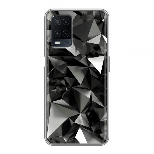 Дизайнерский силиконовый чехол для OPPO A54 Черные кристаллы